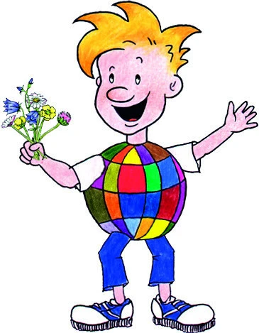 Globulus mit Blumenstrauß