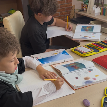 Jungs am Schreibtisch