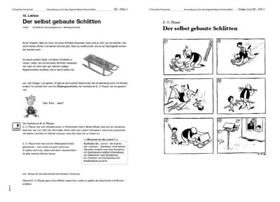 Blick in die Kursunterlagen Deutsch Klasse 5