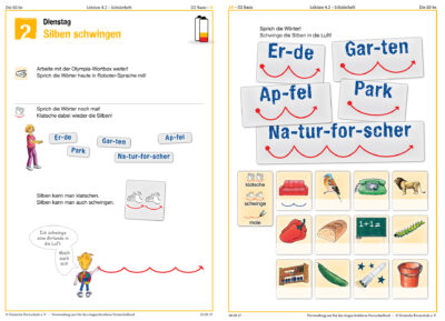 Blick in die Kursunterlagen Deutsch Basis Klasse 2