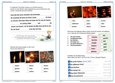 Blick in die Kursunterlagen Deutsch Basis Klasse 4
