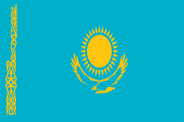 Flagge von Kasachstan